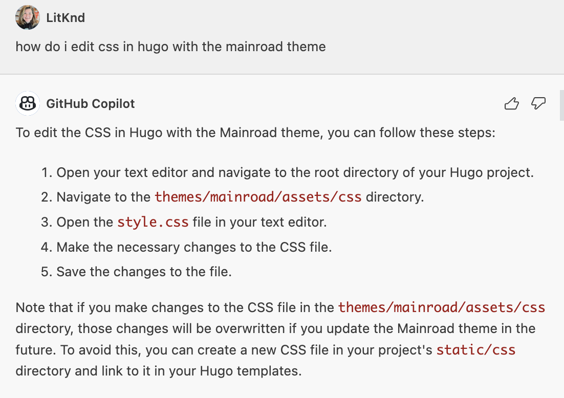 I asked copilot a LOT of questions to get my css right, and I&rsquo;m not a bit embarrassed.